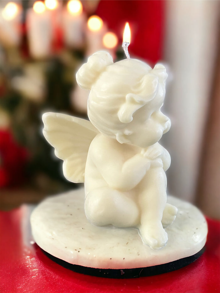 Cupid girl candle