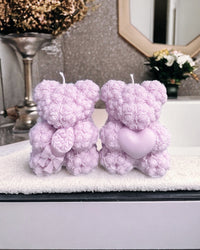 Flower Bear Candle Set of 2