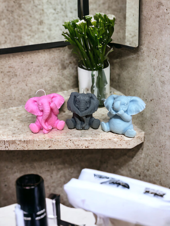 Elephant Candle Set of 3